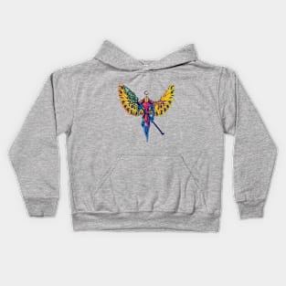 Angel Warrior Man in Armour Kids Hoodie